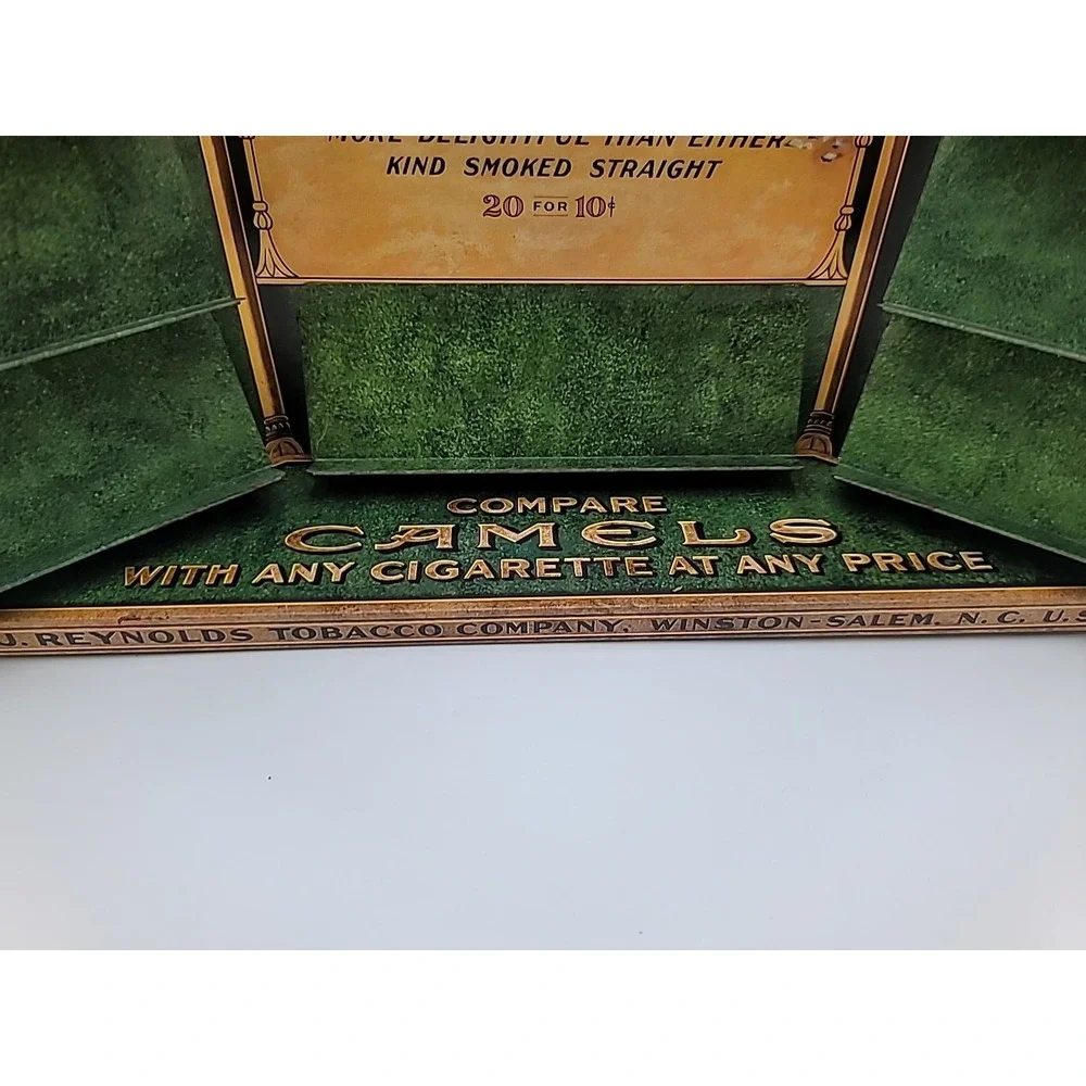 VTG Camel Cigarette Metal Tin Zippo Lighter Store Display Shelf Collectible